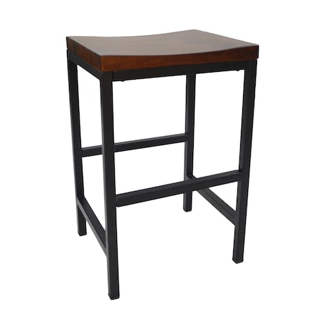 Guest Room 24 in. Aileen Counter Stool Chestnut & Black GU2549219